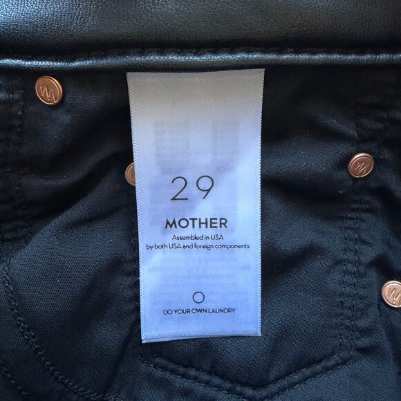 Mother The Insider Ankle in Faux Show Black Size 29 - Picture 6 of 8